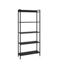 Ver imagem 4 de Estante de Livros Industrial Aço 80CMX187CM Multiuso 5 Prateleiras Active Yescasa Preto/Ônix