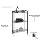 Ver imagem 6 de Estante de Livros Industrial Aço 60CMX104CM 3 Prateleiras Active Yescasa