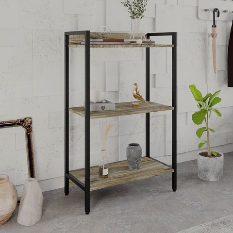 Estante de Livros Industrial Aço 60cmx104cm 3 Prateleiras Active YesCasa