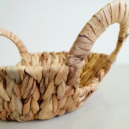 Cesto Redondo de Fibra Natural Com Alças 24 cm - 2