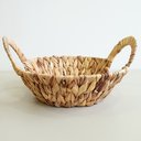 Ver imagem 1 de Cesto Redondo de Fibra Natural Com Alças 24 cm