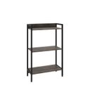 Ver imagem 4 de Estante de Livros Industrial Aço 60CMX104CM 3 Prateleiras Active Yescasa Marrom/Carvalho Dark