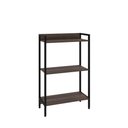 Ver imagem 4 de Estante de Livros Industrial Aço 60CMX104CM 3 Prateleiras Active Yescasa Marrom/Nogal