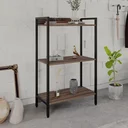 Ver imagem 1 de Estante de Livros Industrial Aço 60CMX104CM 3 Prateleiras Active Yescasa Marrom/Nogal