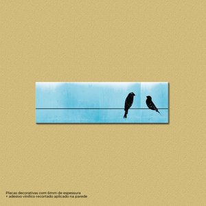 Birds - Quadros ou Placas Modulars com 3 Peças