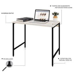 Escrivaninha Estilo Industrial 90cm Active Yescasa - 4
