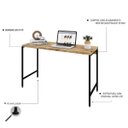 Ver imagem 4 de Escrivaninha Mesa Escritório Estilo Active 120cm Industrial Yescasa Carvalho Marrom