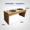 Comedouro Pet Bebedouro Cachorro Gato Elevado 2 Pote Inox G - 2