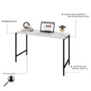 Ver imagem 4 de Escrivaninha Mesa Escritório Estilo Active 120cm Industrial Yescasa Snow Branco