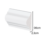 Rodameio Poliestireno 06cm classico Branco 31006 Arquitech - 2
