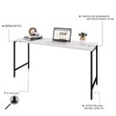 Ver imagem 4 de Escrivaninha Mesa Escritório Active 150cm Industrial Yescasa Branco Chess