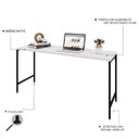 Ver imagem 4 de Escrivaninha Mesa Escritório Active 150cm Industrial Yescasa Branco Chess