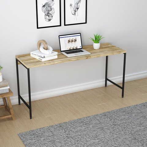 Escrivaninha Mesa Escritório Active 150cm Industrial Yescasa Carvalho