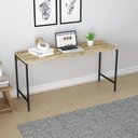 Ver imagem 1 de Escrivaninha Mesa Escritório Active 150cm Industrial Yescasa Carvalho Marrom