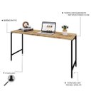 Ver imagem 4 de Escrivaninha Mesa Escritório Active 150cm Industrial Yescasa Carvalho Marrom