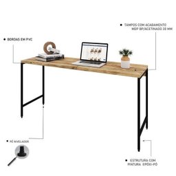 Escrivaninha Industrial 150cm Active Yescasa  - 4