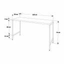 Ver imagem 3 de Escrivaninha Mesa Escritório Active 150cm Industrial Yescasa Nogal Marrom