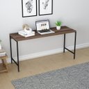 Ver imagem 1 de Escrivaninha Mesa Escritório Active 150cm Industrial Yescasa Nogal Marrom