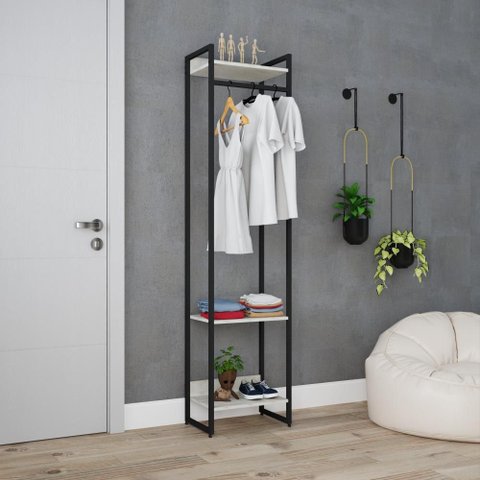 Estante Closet Arara c/03 Prateleiras Dynamica 45 cm Est.Preta