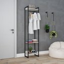 Ver imagem 1 de Estante Closet Arara c/03 Prateleiras Dynamica 45 cm Est.Preta