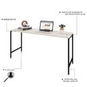 Ver imagem 4 de Escrivaninha Mesa Escritório Active 150cm Industrial Yescasa Snow Branco