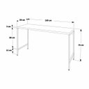 Ver imagem 3 de Escrivaninha Mesa Escritório Active 150cm Industrial Yescasa Snow Branco