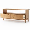 Ver imagem 7 de Kit Rack para Sala 140cm com Aparador Rústico 132cm Madeira Maciça Lira M06 Carvalho Fosco - Lyam