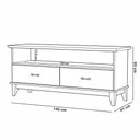 Ver imagem 6 de Kit Rack para Sala 140cm com Aparador Rústico 132cm Madeira Maciça Lira M06 Carvalho Fosco - Lyam