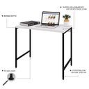 Ver imagem 4 de Escrivaninha Mesa Escritório Estilo Active 90cm Industrial Yescasa Branco Chess