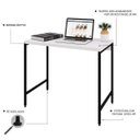 Ver imagem 4 de Escrivaninha Mesa Escritório Estilo Active 90cm Industrial Yescasa Branco Chess