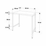 Escrivaninha Mesa Escritório Estilo Industrial 90cm Active Yescasa - 3