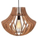 Ver imagem 4 de Kit 2 Pendente Mdf Poptem Curvy Madeira Lustre 37cm Luminária Sala