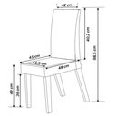 Ver imagem 3 de Mesa de Jantar 4 Lugares Zara Mel/cinza/veludo Grafite - Viero Móveis