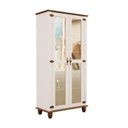 Ver imagem 2 de Cristaleira 2 Portas Tampo Base e Pés em Madeira Maciça Joy Branco/Off White