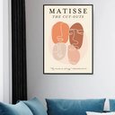 Ver imagem 1 de Quadro Decorativo Faces Matisse Minimalista Terra - 70x50cm:moldura Preta