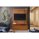 Ver imagem 1 de Painel Home Denver para Tvs até 60'' 136cm MDP com Portas de Correr e Prateleira Jequitiba