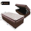 Ver imagem 5 de Cama Box com Baú Solteiro + Colchão de Molas - Anjos - Classic Superlastic 88 Cm Marrom