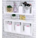 Ver imagem 2 de Nicho Prateleira 2 Peças para Decoração Banheiro Mdf Branco