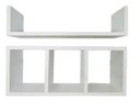 Ver imagem 1 de Nicho Prateleira 2 Peças para Decoração Banheiro Mdf Branco