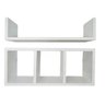 Nicho Prateleira 2 Peças para Decoração Banheiro Mdf Branco - 1