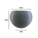 Ver imagem 2 de Vaso Plantas 27 X 24 Cm Oval Moderno Polietileno Jardim Decoração Ambientes
