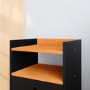 Ver imagem 3 de Kit Quarto 2 Mesas Cabeceira Nicho Gavetas Retrô Sapateira Vertical Banco 21 Pares Calçados - Rpm