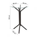 Ver imagem 4 de Conjunto Bistrô Dani Com 2 Banquetas e Mesa Tampo de Vidro Redondo Ciplafe Tubo 