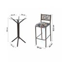Ver imagem 3 de Conjunto Bistrô Dani Com 2 Banquetas e Mesa Tampo de Vidro Redondo Ciplafe Tubo 