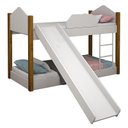 Ver imagem 1 de Beliche Montessoriana com Escorregador Luiza Branco/Mel - PR Baby