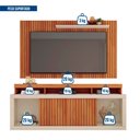 Ver imagem 2 de Painel Tv 60 Pol 180cm e Bancada com Rodízio Sala Navel Freijó/off White C01 - D’Rossi