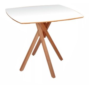 Mesa Quadrada Especial em Madeira de 80cm June na Cor Branca