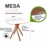 Mesa Quadrada Especial em Madeira de 80cm June na Cor Branca - 2
