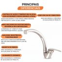 Ver imagem 3 de Torneira Monocomando Cozinha Bancada Global 25939 Meber - Cromado