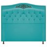 Cabeceira Imperio 195 cm Suede Azul Turquesa - 1